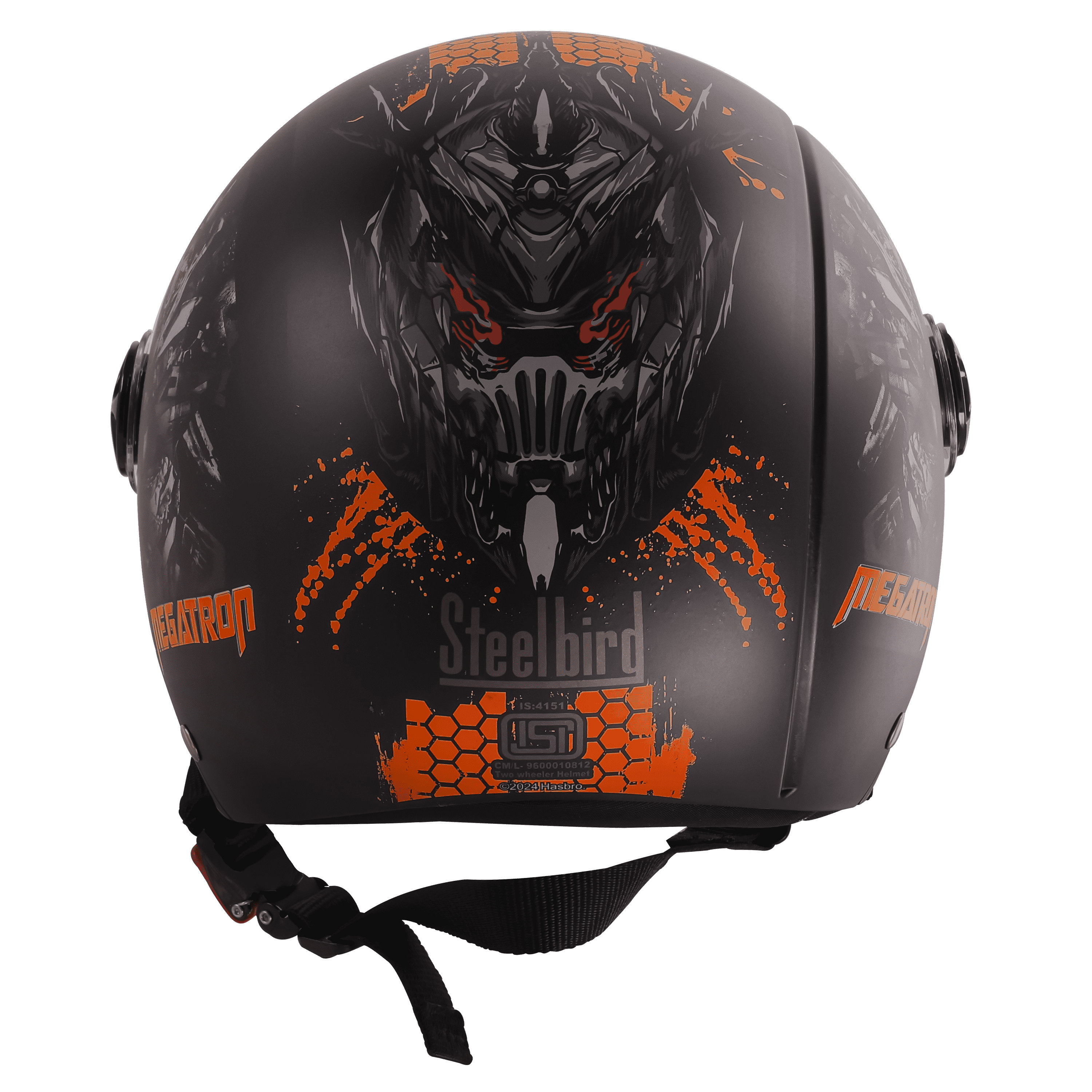 SBH-16 MEGATRON GLOSSY BLACK WITH ORANGE